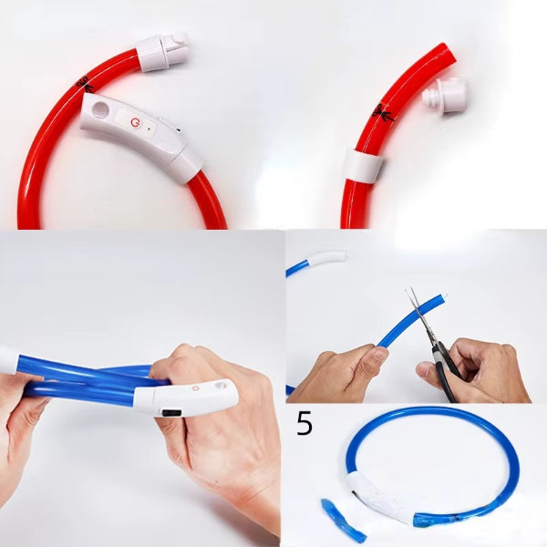 Blinkendes LED-Licht am Haustierhalsband