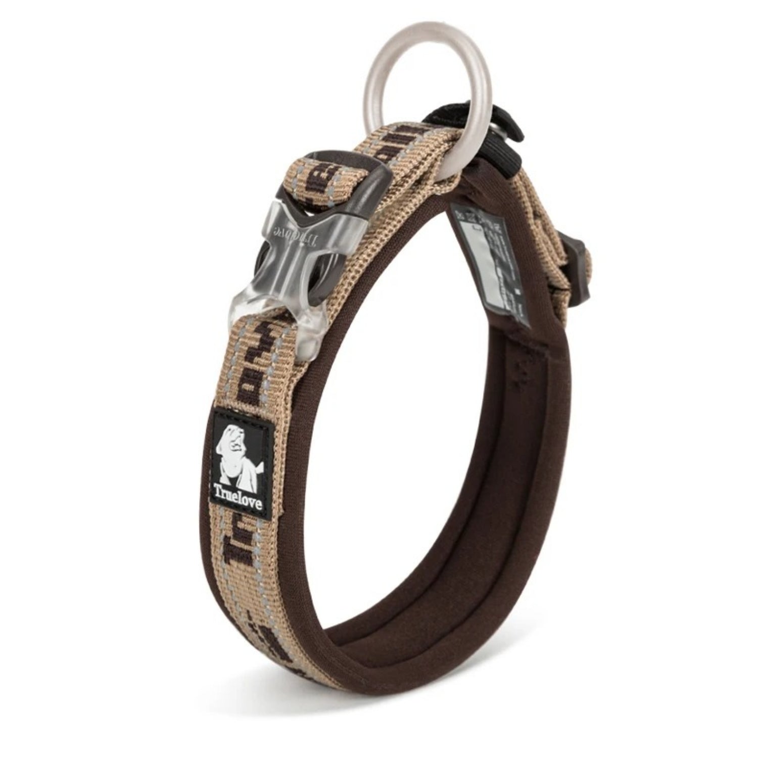 Detailansicht der 3M-Reflektorstreifen am Hundehalsband