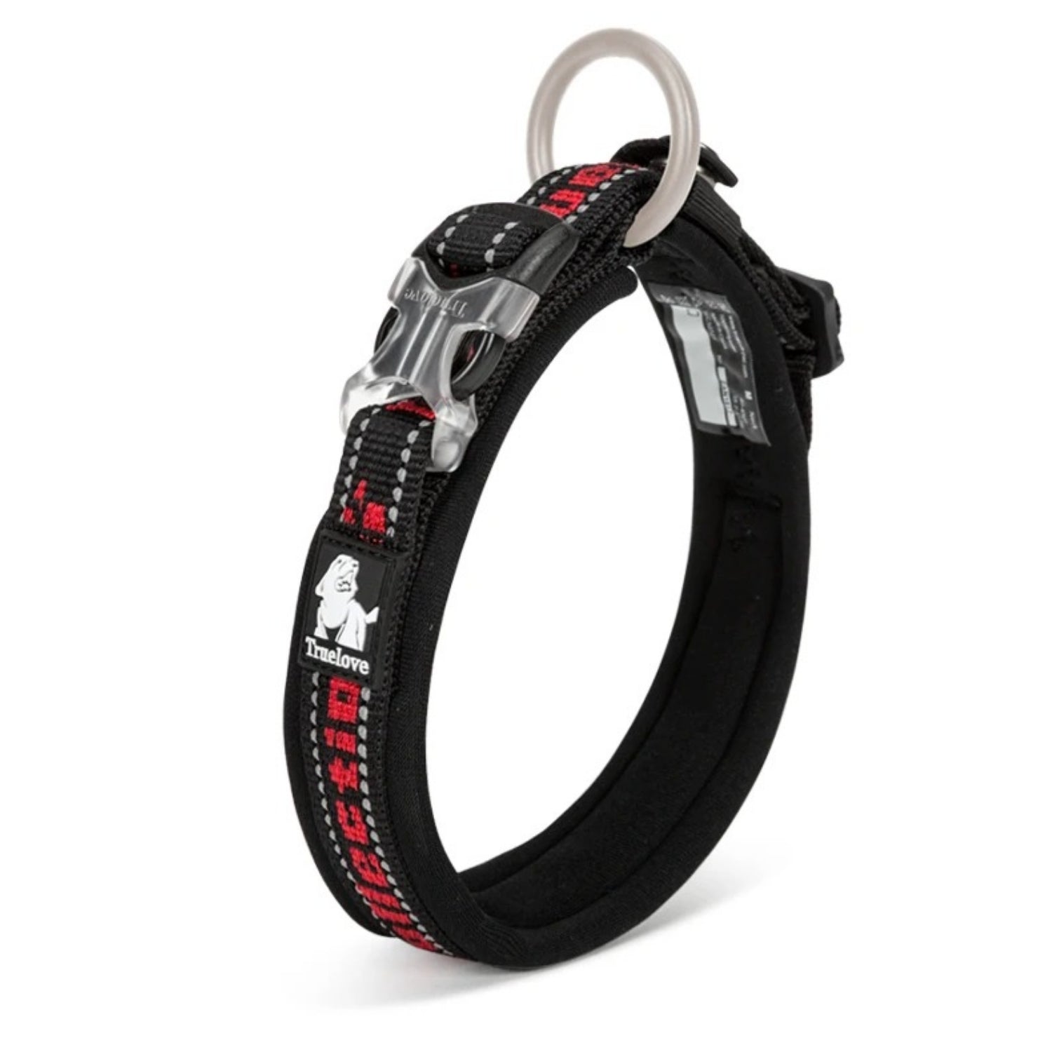 Halsband mit P-Kette in Rot-Schwarz im Einsatz