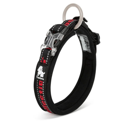 Halsband mit P-Kette in Rot-Schwarz im Einsatz