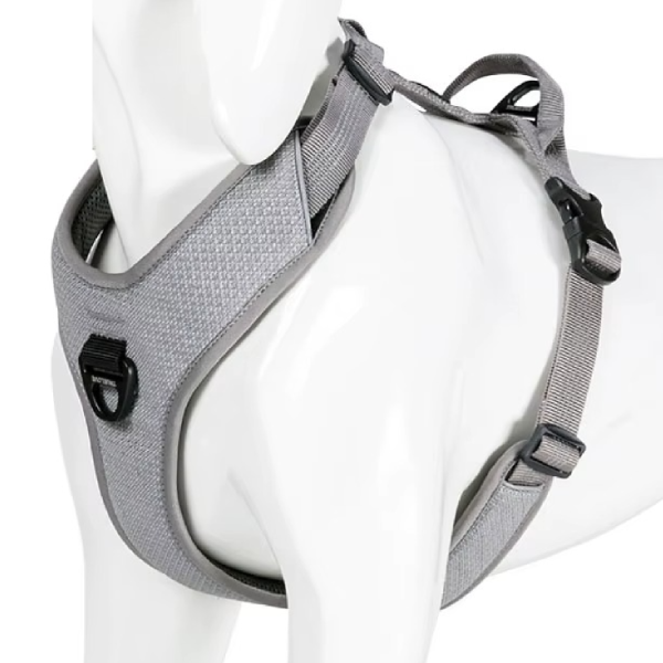 Hundegeschirr in Grau – ergonomisches Design