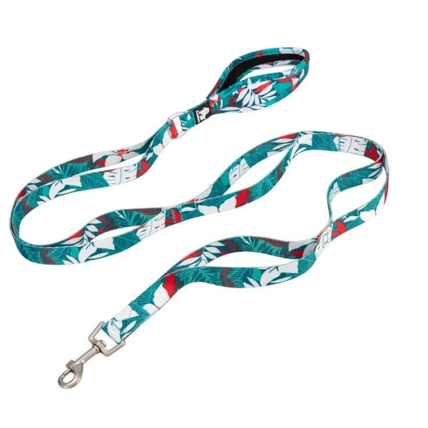 Hundeleine mit Blumenmotiv und robustem Haken