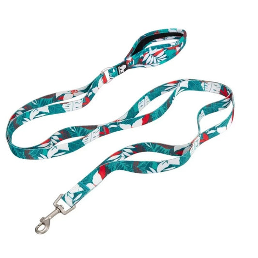 Hundeleine mit Blumenmotiv und robustem Haken